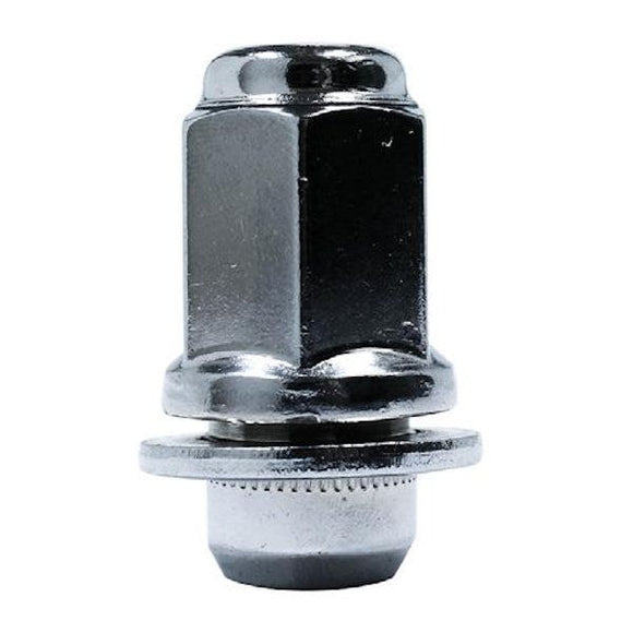 CLOSED END SHANK SEAK WITH WASHER CHROME NUTS - M14 X 1.5 -22MM HEX 46MM LENGTH