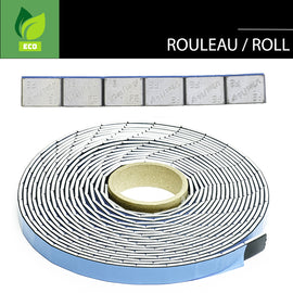 CANTIN LOW PROFILE ADHESIVE WHEEL WEIGHT ROLL 1/4 OZ X 720 PCS W/ BLACK ADHESIVE AND 2MM PULL TAG