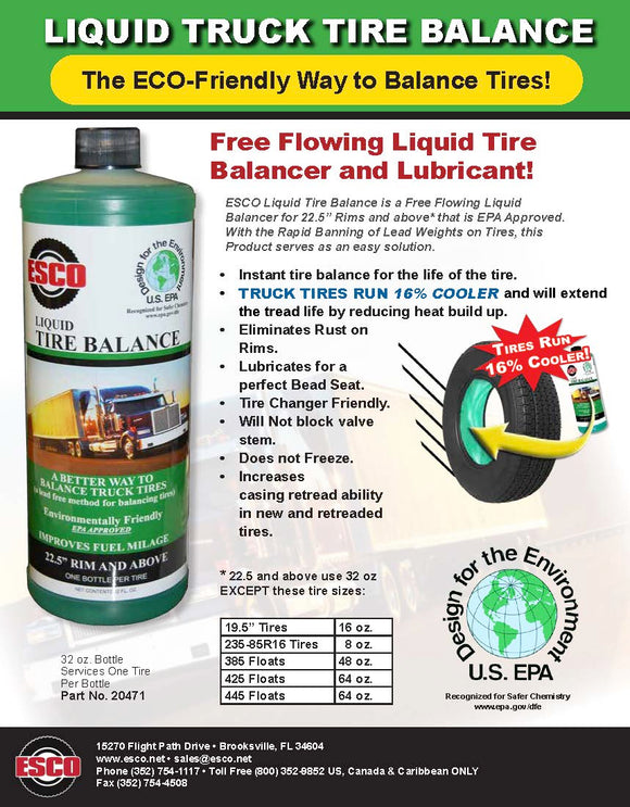 ESCO LIQUID TIRE BALANCE 32 OZ