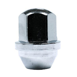 OEM STYLE CHRYSLER CLOSED END BULGE SEAT CHROME NUT - M14 X 1.50 - 21MM HEX 37.8MM