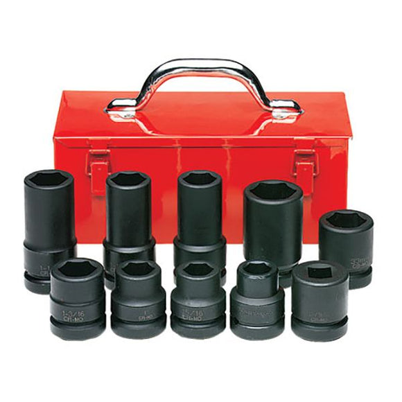 1" IMPACT SOCKET SET 10 PIECES