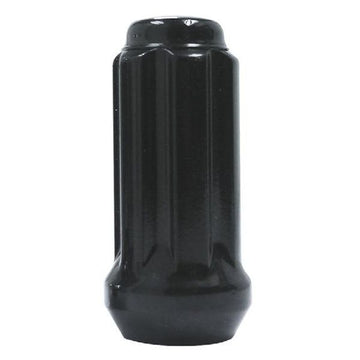 BLACK 6 SPLINE CLOSE END BULGE SEAT CHROME NUT - 1\2 50MM LENGTH