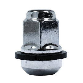 CLOSED END BALL SEAT CHROME NUT WITH WASHER - M12 X 1.50 - 19MM HEX 35MM LENGTH