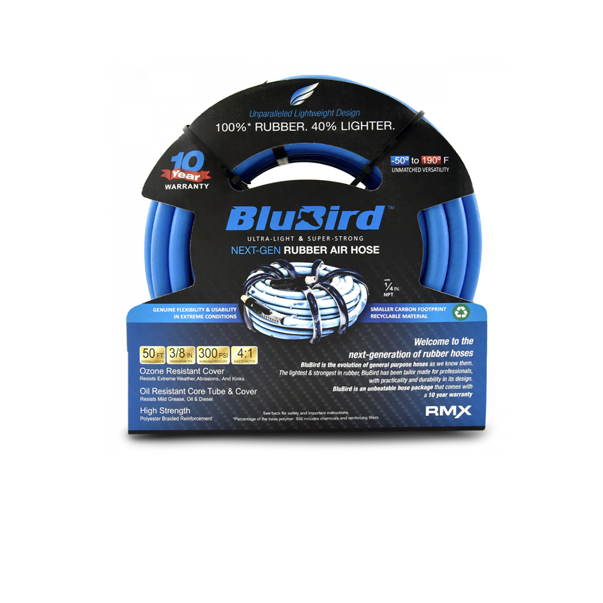 3/8" X 25' X 1/4" MPT AIR HOSE