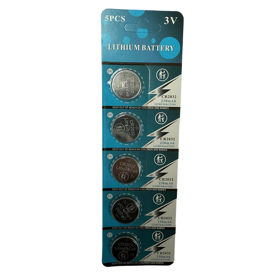 CR2032 LITHIUM BATTERIES - 5/BOX
