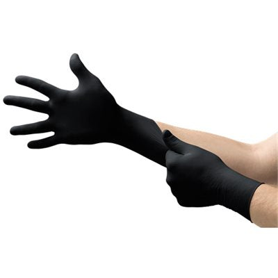5MM X-LARGE RESISTANT BLACK NITRILE GLOVES 100 / BOX