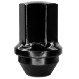 CLOSED END BULGE SEAT OEM STYLE BLACK CHROME NUT - M14 X 1.50 - 22MM HEX 47.6MM LENGTH