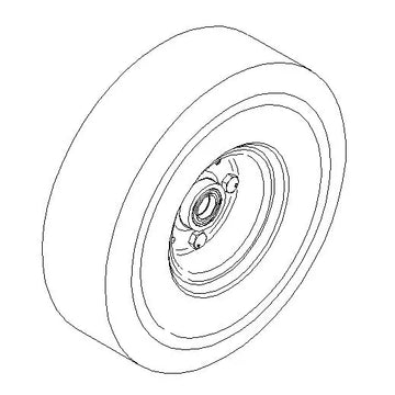 SOLID WHEELS (2x) FOR TIRE MARTINS TIRE CART - MPTC AND MTC