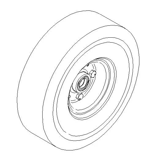 SOLID WHEELS (2x) FOR TIRE MARTINS TIRE CART - MPTC AND MTC