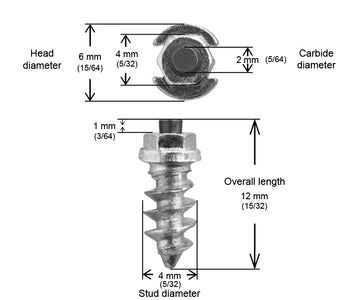 SHOULDERED STUDS 11MM - 200/BOX