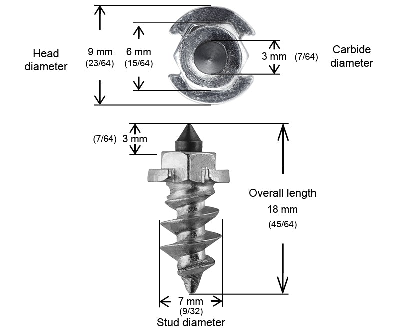 SHOULDERED STUDS 15MM R - 200/BOX