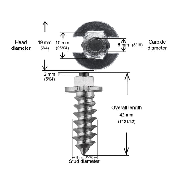 SHOULDER STUDS 40MM- 100 / BOX