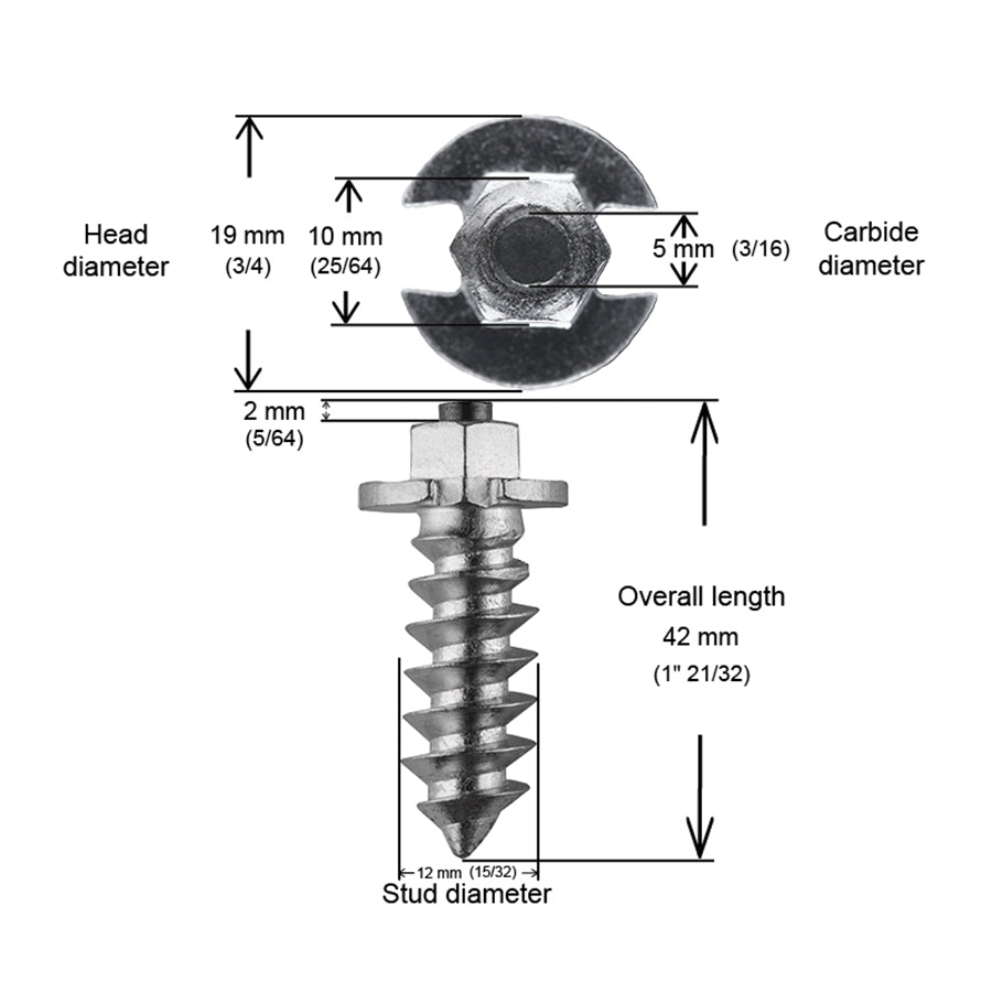 SHOULDER STUDS 40MM- 1000 / BOX