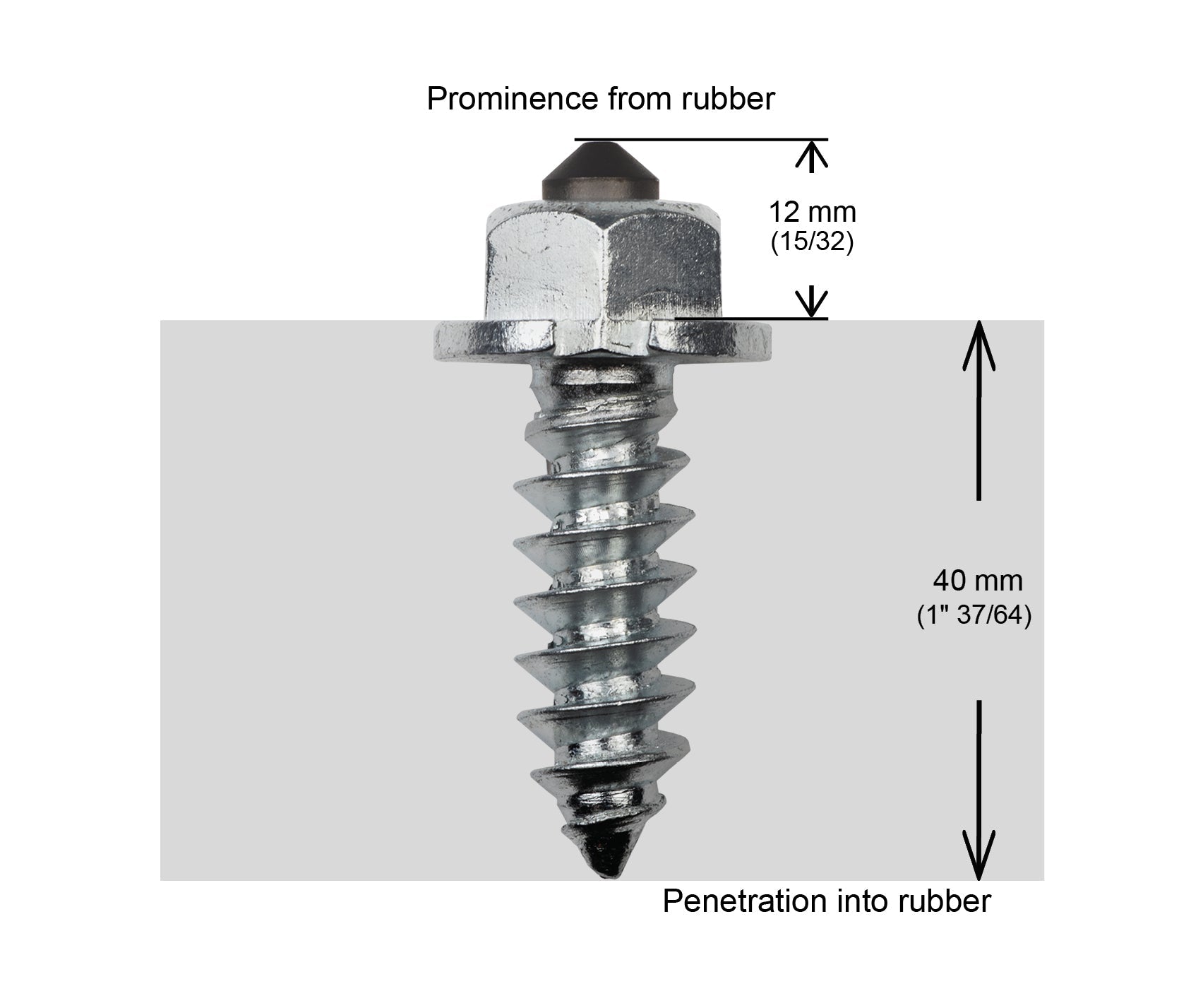 HD SHOULDERED STUDS 50MM - 100/BOX - 0