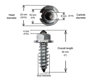 HD SHOULDERED STUDS 50MM - 1,000/BOX