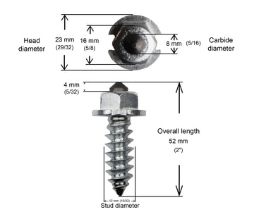 HD SHOULDERED STUDS 50MM - 200/BOX