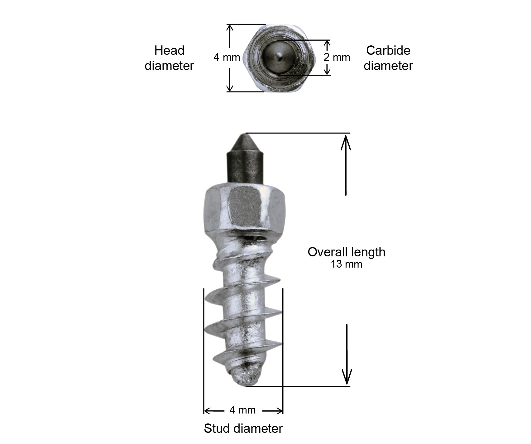SCREW STUDS 11MM R - 100/BOX