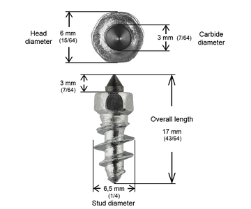 SCREW STUDS 15MM R - 200/BOX