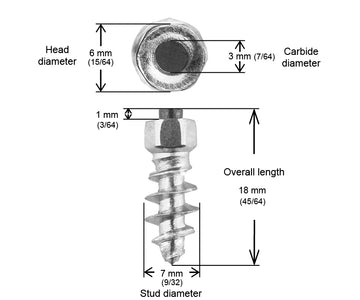 SCREW STUDS 18MM - 150/BOX