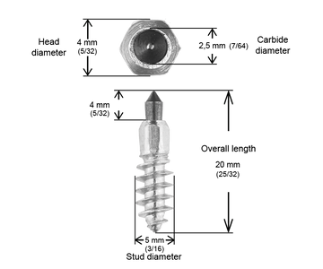 SCREW STUDS 20MM R - 200/BOX