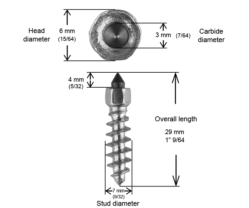SCREW STUDS 25MM R -200/BOX