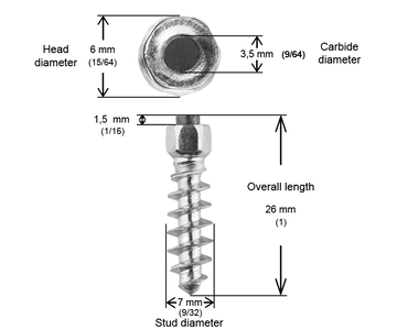 SCREW STUDS 25MM - 1,000/BOX