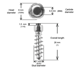 SCREW STUDS 25MM - 100/BOX