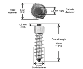 SCREW STUDS 30MM - 100/BOX