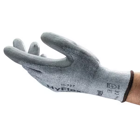 CUT-RESISTANT GREY COATED GLOVES - MEDIUM (PAIR)