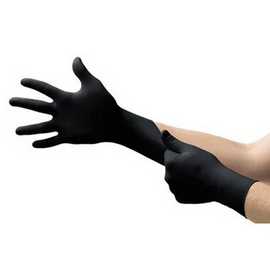 5MM LARGE RESISTANT BLACK NITRILE GLOVES 100 / BOX