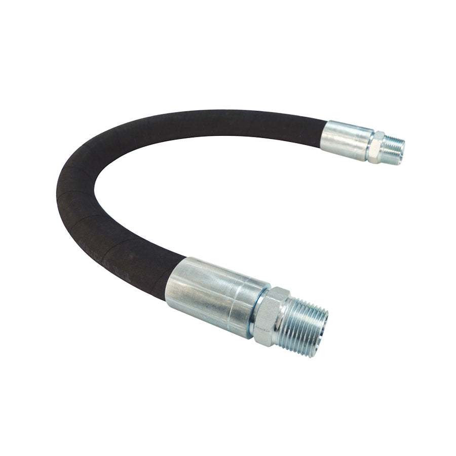 FLEXIBLE RUBBER ANTI-VIBRATION HOSE FOR AIR TOOLS - 48" X 3/4 MPT
