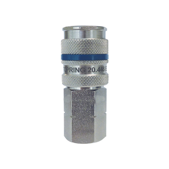 1/4" X 1/4" FPT AUTOMATIC QUIKSILVER INDUSTRIAL COUPLER