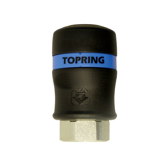 1/2" X 1/2" FPT TOPQUIK AUTOMATIC INDUSTRIAL SAFETY COUPLER