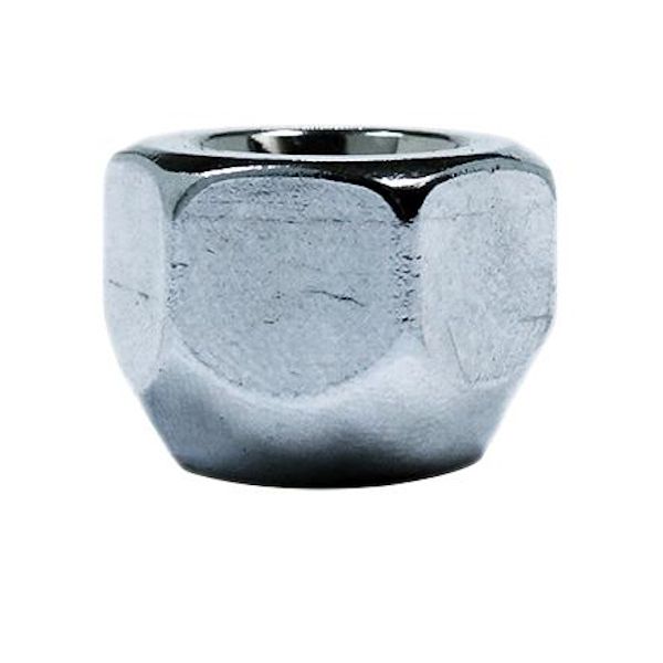 OPEN END 60° CONE SEAT CHROME NUT 1/2" - 19MM HEX 16.1MM LENGTH