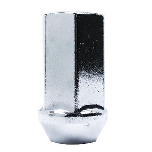 DUPLEX ACORN CHROME NUT - 9/16" - 22MM HEX 48.2MM LENGTH