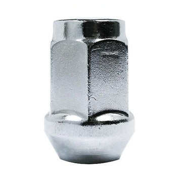 CLOSED END BULGE SEAT CHROME NUT - 1/2" X 13/16"