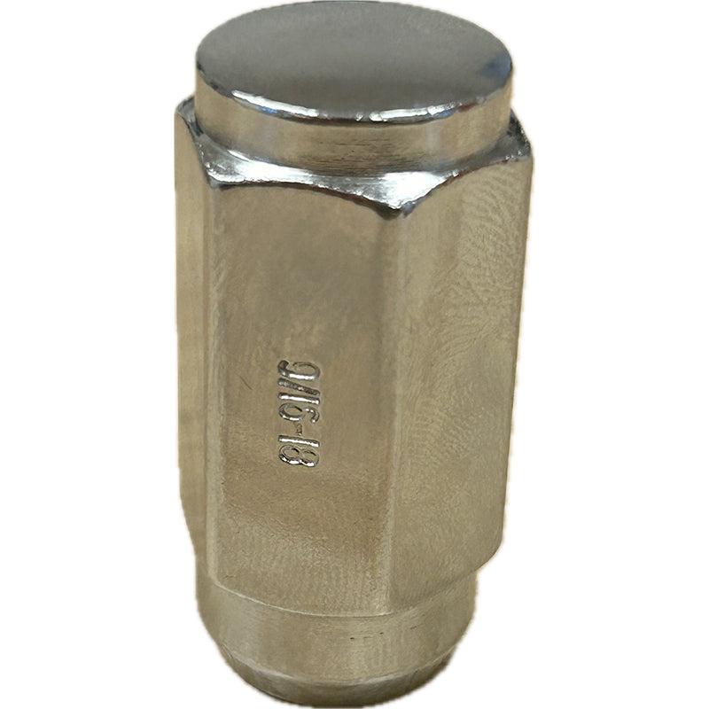 CLOSED END DUPLEX ACORN CHROME NUT - 9/16" - 22MM HEX 46é6MM LENGTH