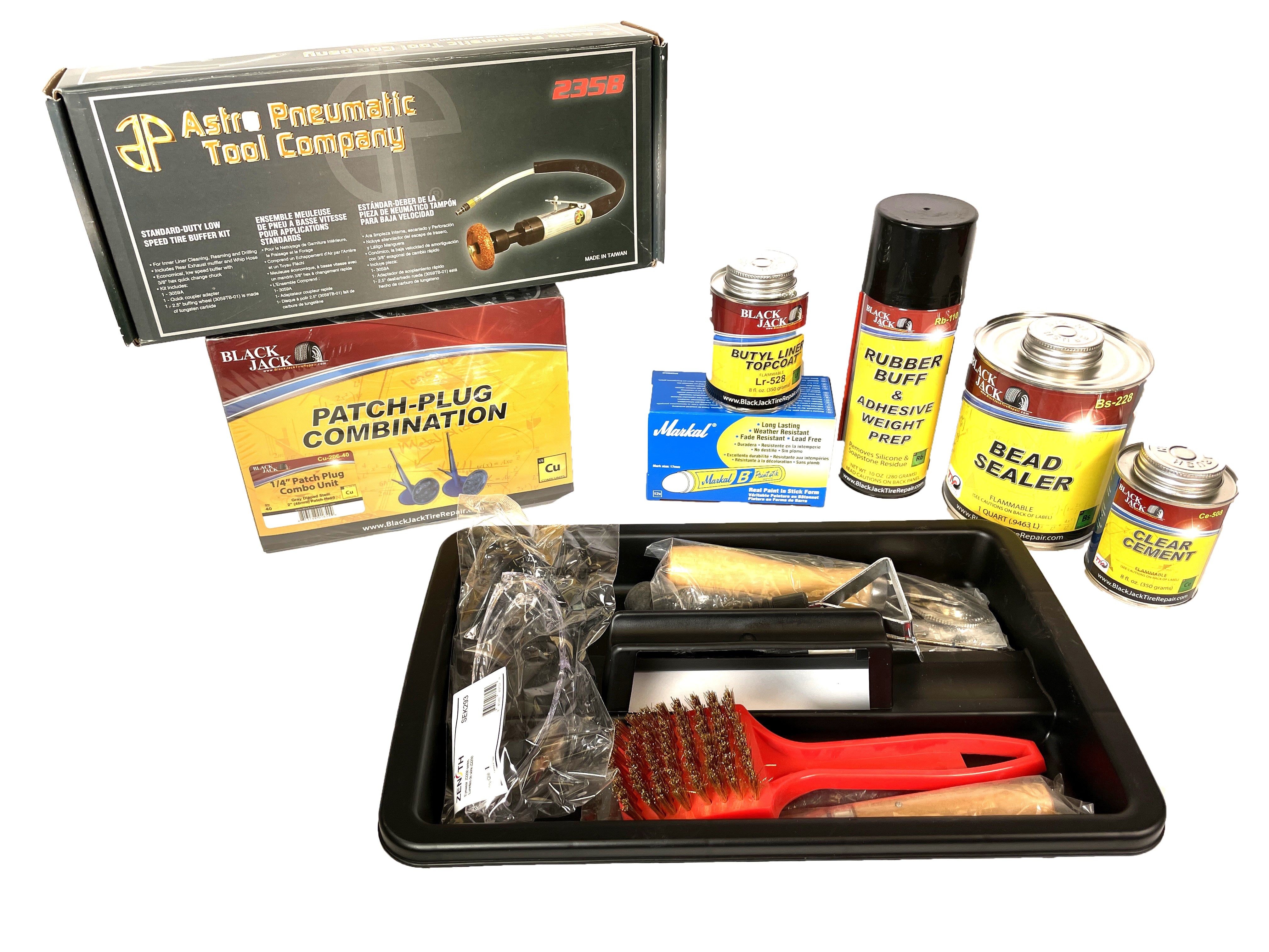 BLACKJACK COMPLETE PASSENGER TIRE REPAIR KIT - 0