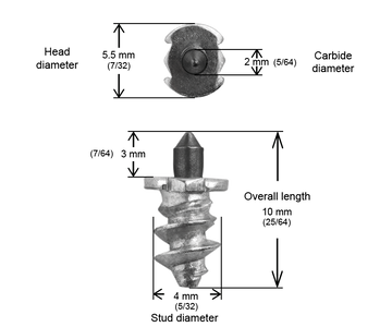 SHOULDERED STUDS 6MM R - 1000/BOX