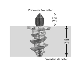 SHOULDERED STUDS 6MM R - 100/BOX - 0
