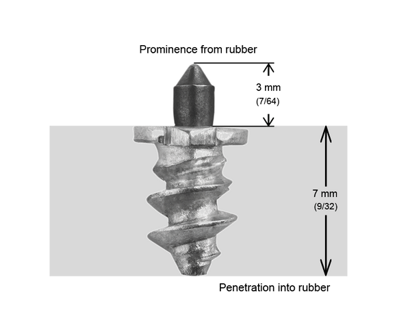 SHOULDERED STUDS 6MM R - 200/BOX