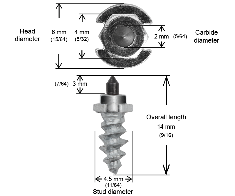 SHOULDERED STUDS 11MM R - 150/BOX