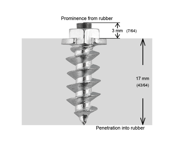 SHOULDERED STUDS 18MM - 100/BOX