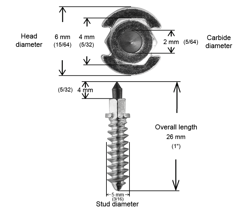 SHOULDER STUDS 28MM R - 250 / BOX