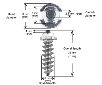 SS-30 SHOULDERED IGRIP TIRE STUDS