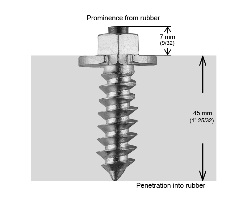 SHOULDERED STUDS 50MM - 200/BOX - 0