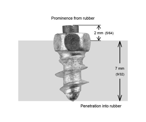SCREW STUDS 8MM - 200/BOITE