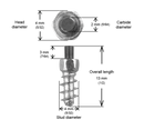 SCREW STUDS 11MM F - 150/BOX-1