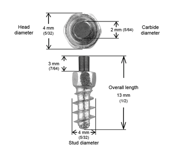 SCREW STUDS 11MM F - 150/BOX