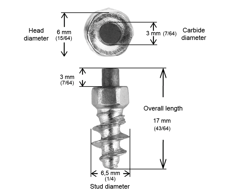 SCREW STUDS 15MM F - 150/BOX